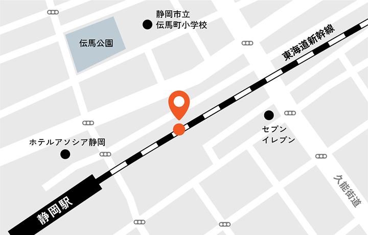 静岡営業所の地図（Google マップが開きます）