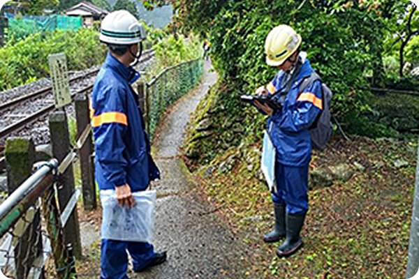 用地巡回（携帯用　用地管理システム端末）